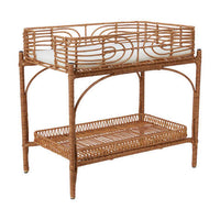 Faux Rattan Change Table