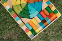 Jumbo Natural Rainbow Blocks 86pcs