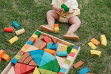 Jumbo Natural Rainbow Blocks 86pcs