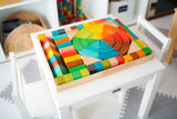 Jumbo Natural Rainbow Blocks 86pcs