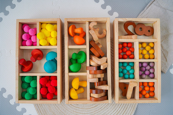 Montessori Sorting Trays (set of 3)